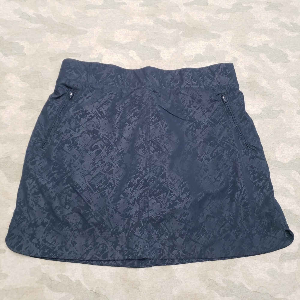 Orvis Skort Womens Large Blue Zip Pockets Pull‎ On
